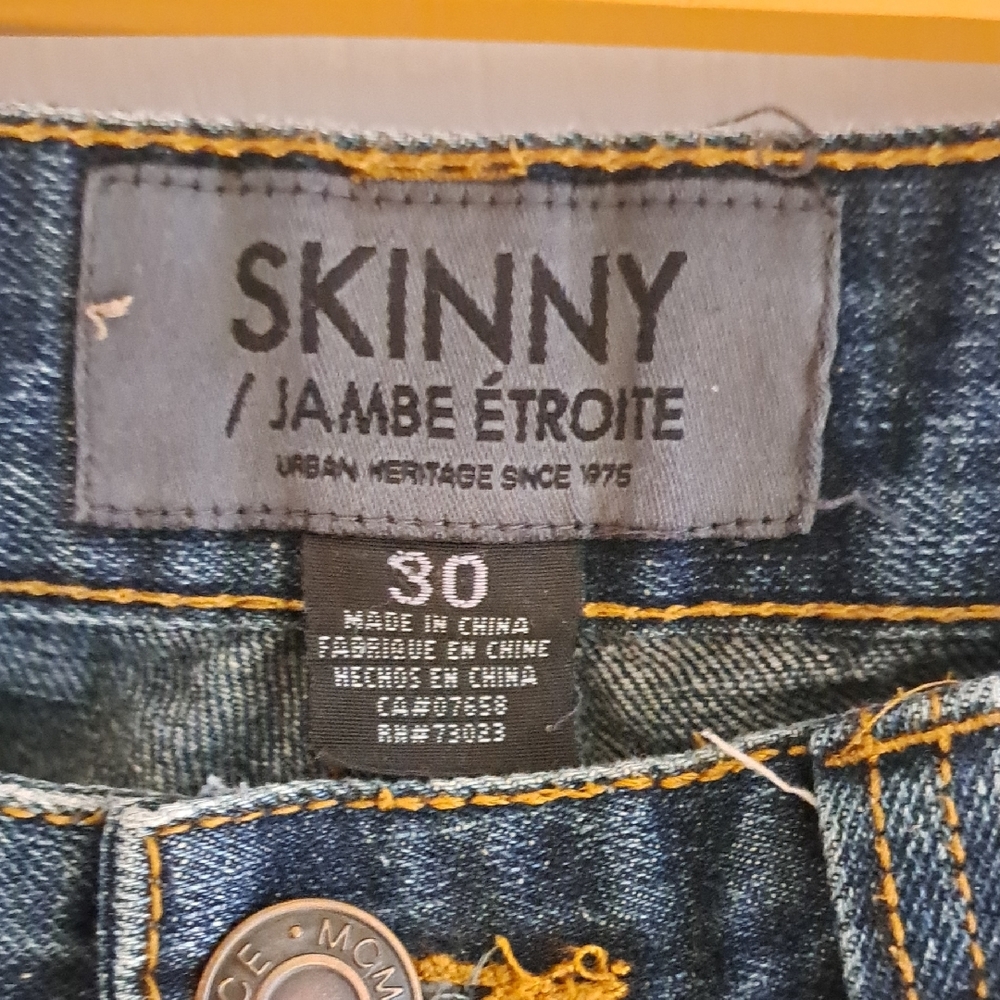 096 - Urban Heritage Indigo Skinny Jeans - Picture 2 of 4